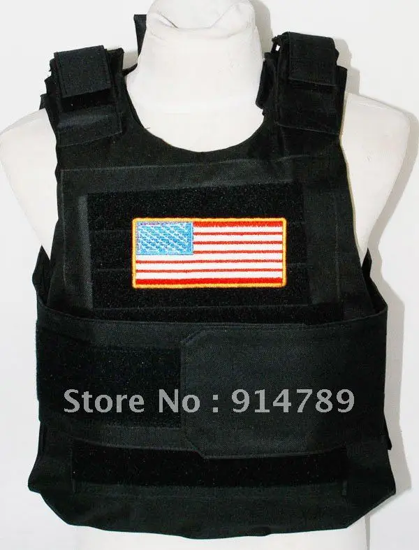 

TACTICAL AIRSOFT PAINTBALL BODY ARMOR VEST BK BLACK -3870
