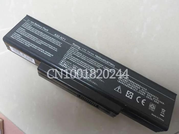 Apexway 6600 мАч Аккумулятор для ASUS 70-NZY1B1000Z 70-NZYB1000Z A32-K72 A32-N71 K73J K73JK K73S K73SV N71 N71J N71JA