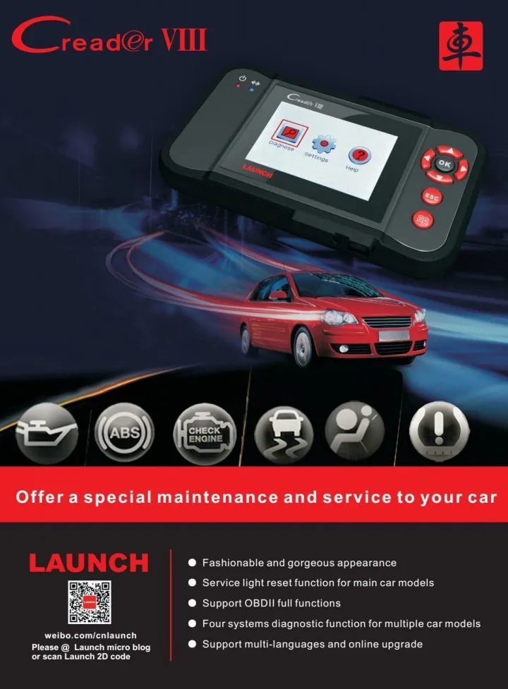 [ ] Launch Creader VIII код ридер Creader Professional Creader VIII CRP129 40 автомобиля программное обеспечение онлайн обновления