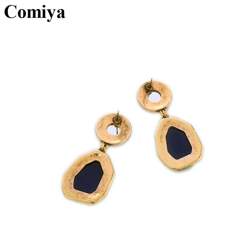 Comiya розовый черный имитация серьги-подвески с драгоценными камнями граненый хрусталь винтажные аксессуары ретро серьги мотаться для женщин Девушка