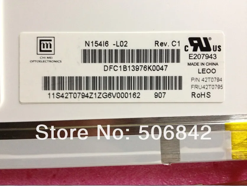 15," светодиодный экран для ноутбука N154I6-L02, 1280*800