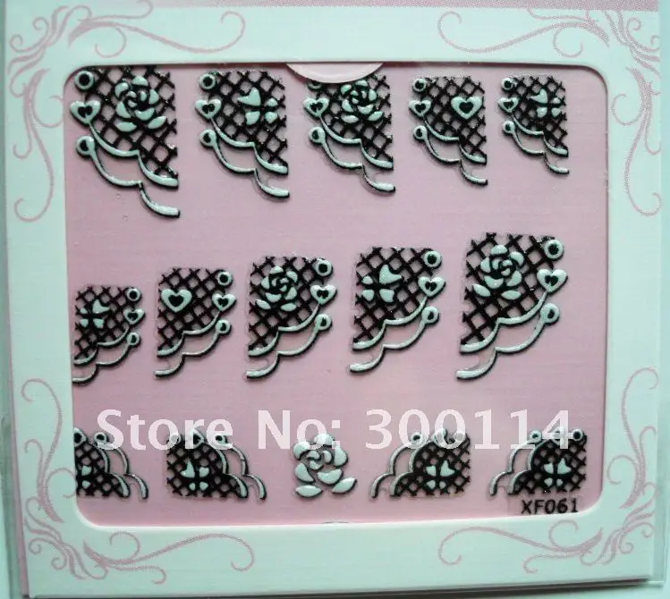 Отличные 120 стилей модный дизайн ногтей печать Французский маникюр печать 3D наклейки для ногтей украшения 500 шт/Партия DHL/EMS