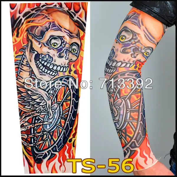 140 стилей нейлоновый с имитацией татуировки рукава для вас выбрать, рукава фальшивая, временная татуировка(40 шт./партия
