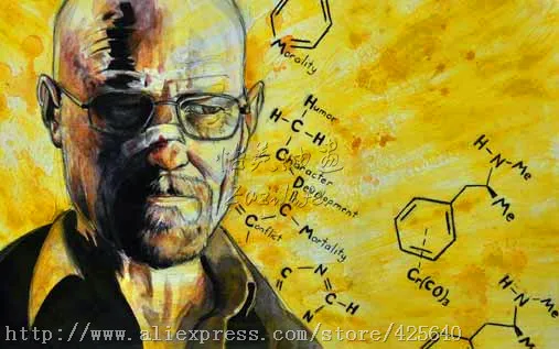 Breaking Bad Уолтер Уайт живопись украшение дома картина маслом настенные панно для гостиной домашнего декора Плакат Wall Art краски 4