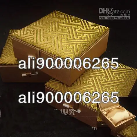 Plain Black Silk Fabric Jewelry Boxes Cotton Filled Square Gift Boxes High End Bracelet Boxes Wholesale size 10*10*4.5 cm 2pcs/lot free