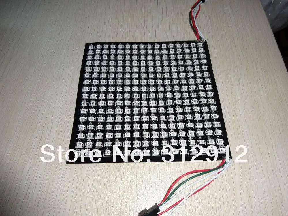 16*16 пикселей WS2812B светодиодный цифровой (WS2811 IC управлением) Flex панели, размер: 17 см * 17 см, DC5V вход (может сделать подгонять размер)