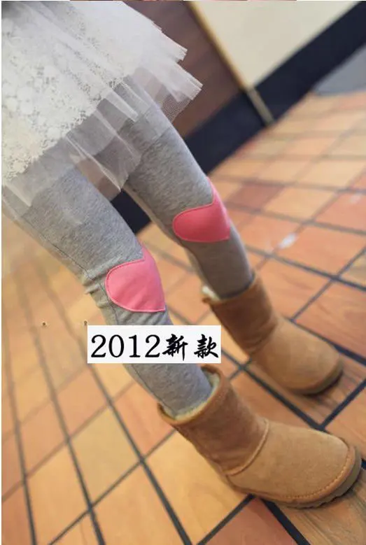 Hot  free shipping Wholesale 5pcs baby girsl cotton pants, fashion pattern leggings,slim tights,pink blue yellow and grey  color