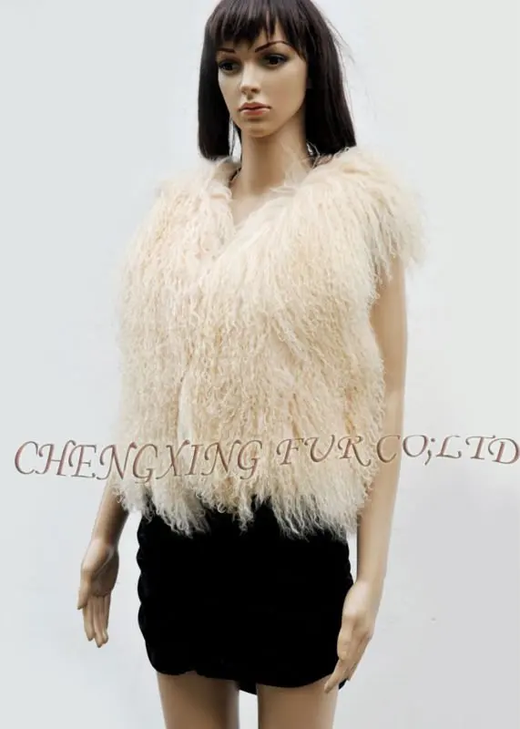 CX-G-B-191new настоящий натуральный мех шерсть женские зимние жилеты монгольская лампа меховой жилет без рукавов жилеты одежда/куртка короткая шуба