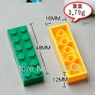 2456 100 шт* Кирпич 2x6* DIY светящиеся кирпичи, совместимы с частицами сборки