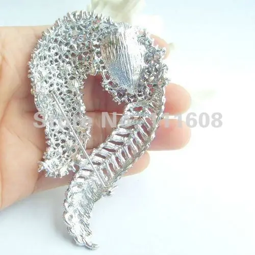 3,9" Chicly цветок брошь булавка w фиолетовые хрустальные стразы EE05655C2
