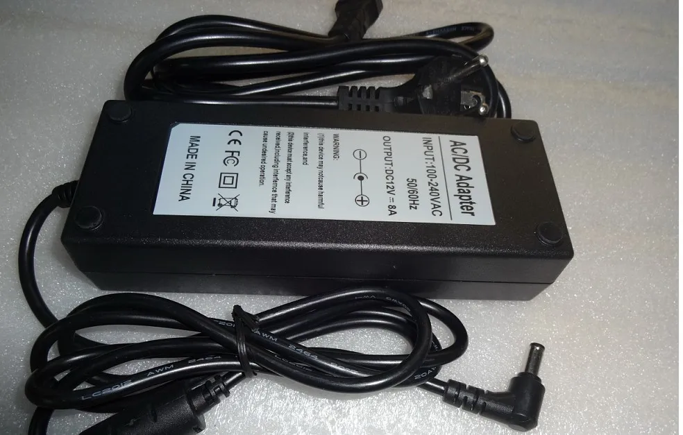 12 В/8A/96 Вт LED блок питания; AC100-240V вход