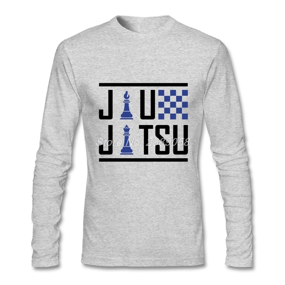 Летняя мужская футболка Jiu Jitsu с длинными рукавами и круглым вырезом хлопковые футболки Лучшая цена футболка s Man - Цвет: Серый