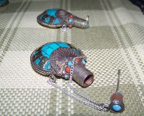 Тибетский JewelryTBP013 Непал ручной латунь Большой нюхательный bottle65 * 45 mmtibetan шесть слов мантры амулеты ремесла
