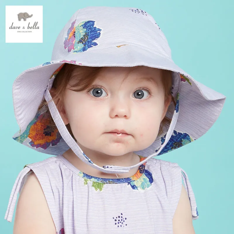 DB3429 dave bella summer baby girls hats infant caps baby sunhat beach
