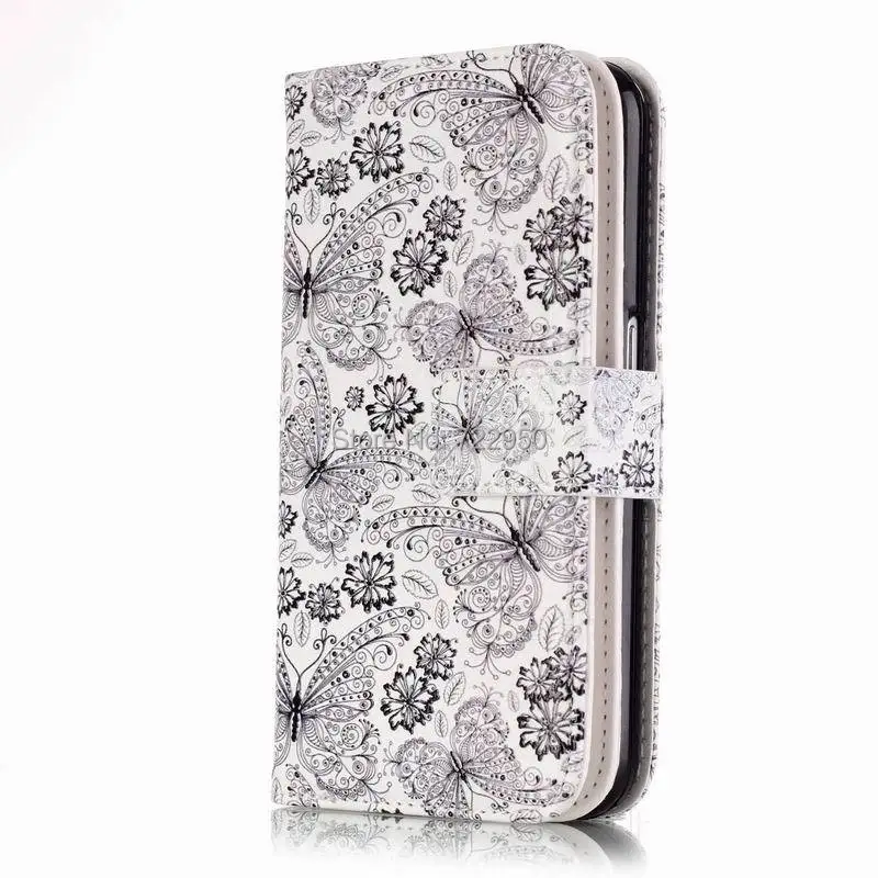 Модный Магнитный кожаный чехол-кошелек с животными для Samsung S3 S4 S5 S6 S7 Edge, роскошная многофункциональная сумка с бабочкой