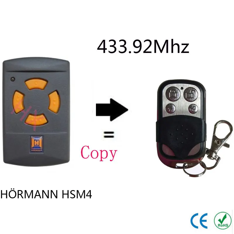 HORMANN HSM4 замена пульта дистанционного управления клон 433,92 МГц