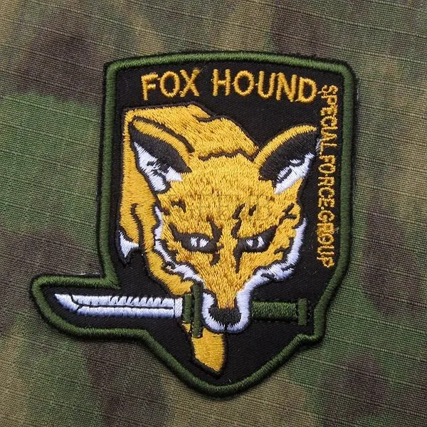 Черная вышитая нашивка MGS FOX HOUND Special Force Group B1974