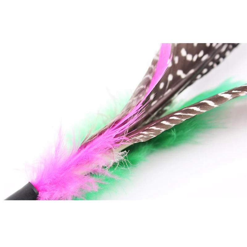 5pcs/lot Feather Refills Cat Toys Replacement Head 20cm Long Feather Cat Teaser(Without Wand