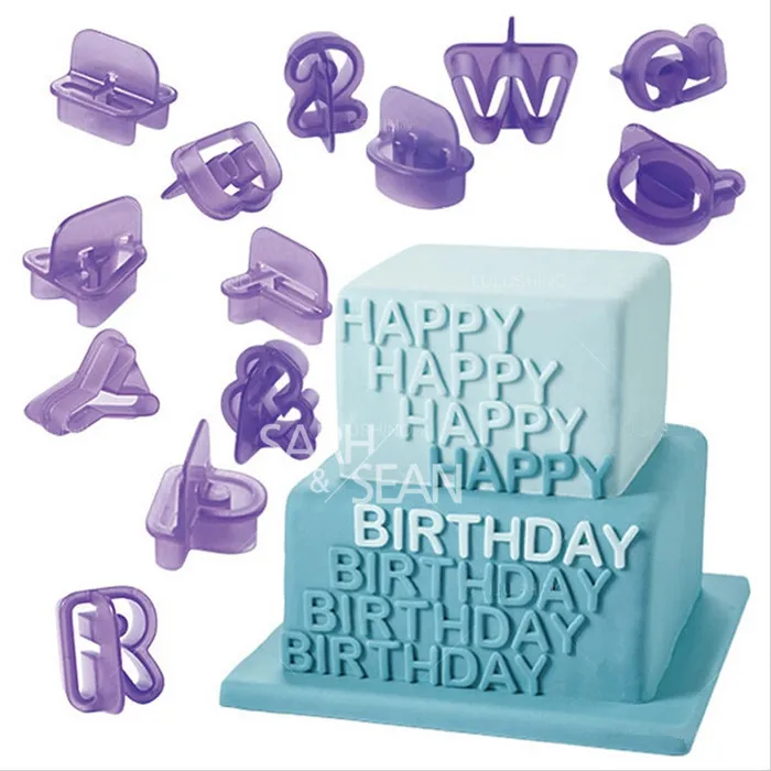 

SLH282 English Letters Numbers Symbols Fondant Gum Paste Biscuits Impression Cutters for Decorating Sugarcraft Tools 40pcs/set