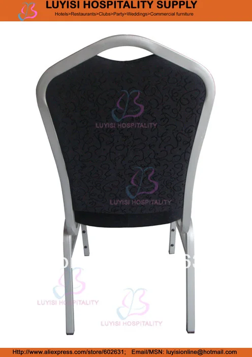 Стальной гостиничный стул LUYISI103025S, коммерческая ткань, порошковое покрытие, 5 шт/коробка, безопасный пакет