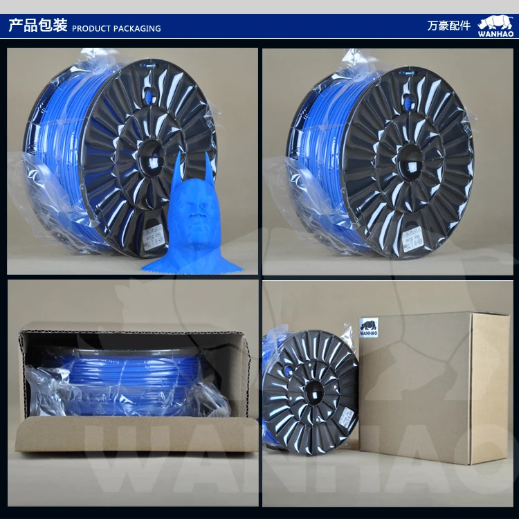 Нить голубого цвета ABS WANHAO 1,75mm для принтера 3d