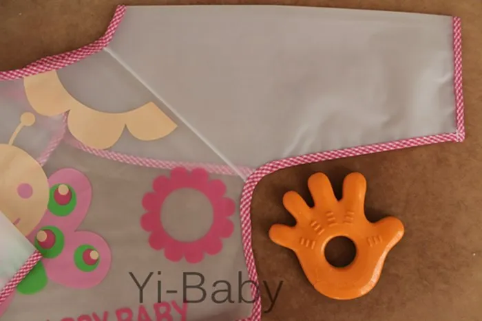 Непромокаемое покрытие с длинными рукавами милые детские нагрудники, нагрудники для новорожденных, нагрудники для кормления, одежда для маленьких мальчиков