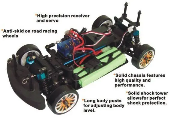 HSP 94163 Летающая рыбка-2 RC гоночный Дрифт автомобиль 4WD 1/16 масштаб RTR модель автомобиля