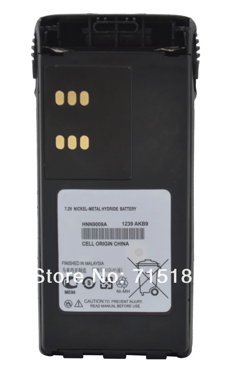 Walkie talkie аккумулятор 1800 мАч DC7.2V HNN9009A никель-металл-гидридный аккумулятор для Motorola GP340 GP380 GP328 HT750 HT1250 радио