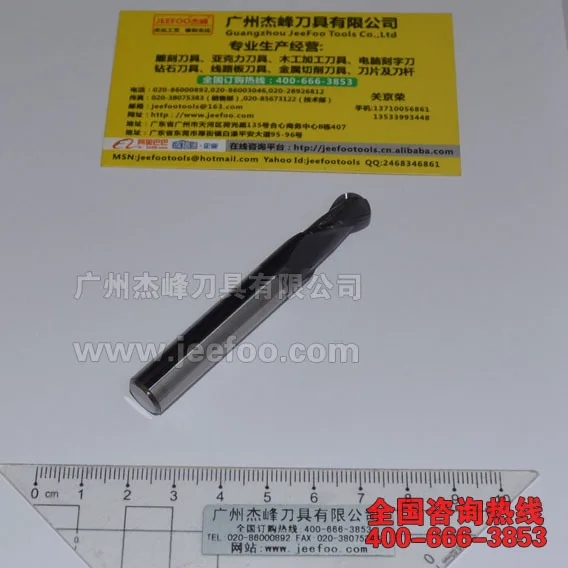 2F-R5*10* 75L HRC55 Soild карбид вольфрама две флейты Sprial сферическая Концевая фреза с покрытием для стали