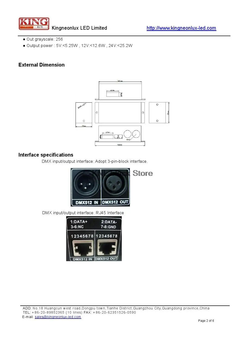Светодиодный DMX512 декодер(постоянный ток) DC12V-24V, 5 V по уровню поверхности