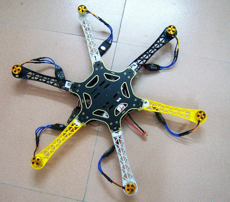 Полный набор hexrotor гексакоптер RTF W/F550 FlameWheel комплект+ KK 2,3 контроллер+ электродвигателя с электронным регулятором хода(ESC) сварки и отладки Батарея TX RX плюсы F05114-B