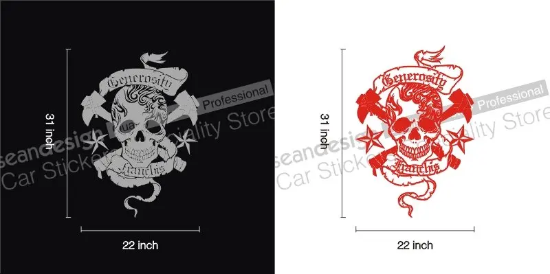 Классные! Тотем Череп G TT016 наклейка на автомобиль стикер ПВХ(черный, белый, красный, серый цвет