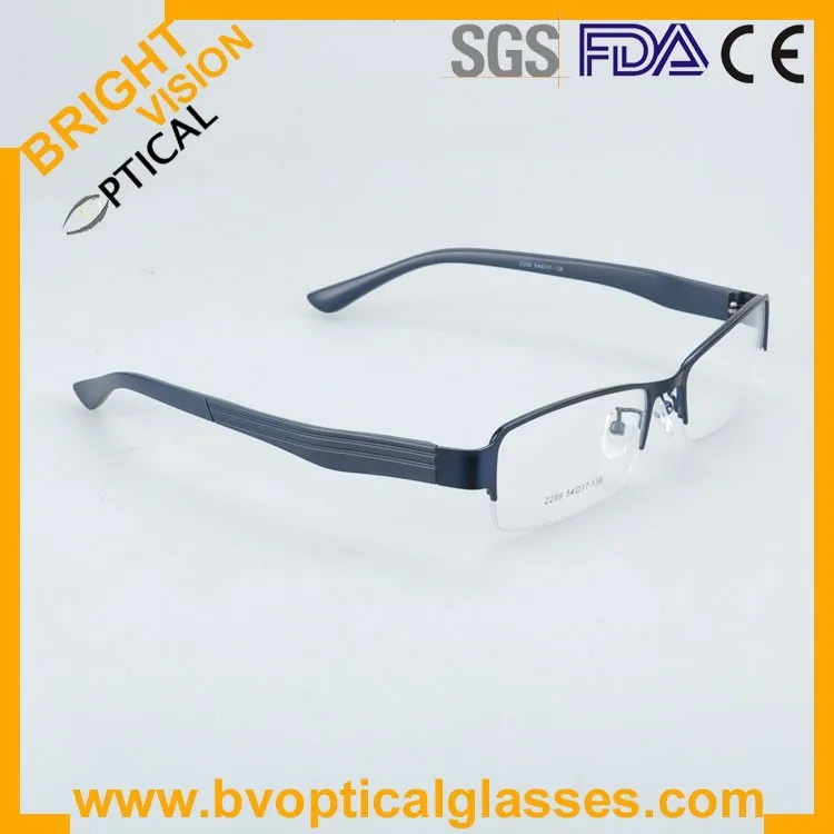2299blueside Factrory price half rim vintage optical frames eyewear glasses