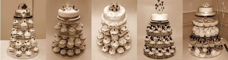 15 см 3 слоя маленькая акриловая Свадебная яруса плексигласа торт стенд с золотым серебром ручка в форме короны