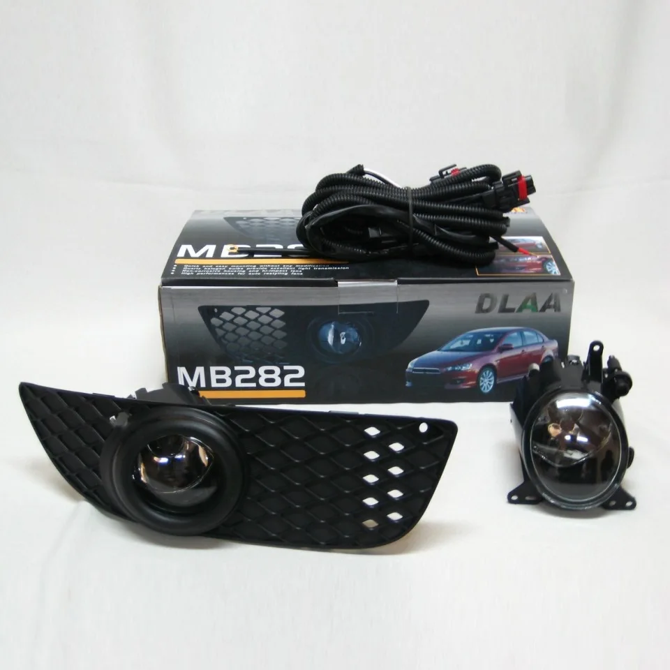 Для Mitsubishi Lancer X 2008-2010 Комплект противотуманных фар с проводами и кнопкой DLAA MB282
