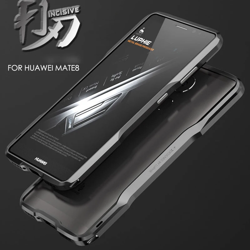 Mate 8 Luxury Brand Luphie Aluminum Metal Frame Bumper For Huawei Ascend Mate 8 Ultra Slim