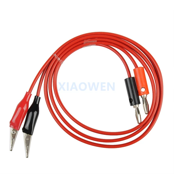 

Wires Alligator Banana 1M Probe Tips Fully Insulated Electrical Device Test Lead Clip To Banana Plug Probe Cable For Multimeter