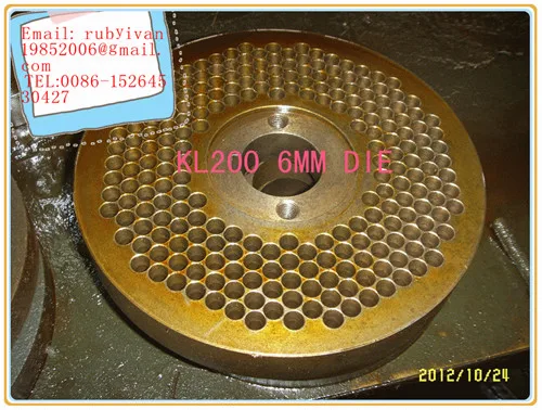 

6mm die of KL200 series pellet machine, 6mm die for make wood pellet and feed pellet