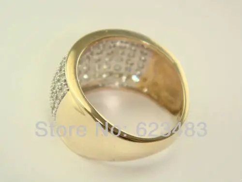 Новые 14 К желтого золота с бриллиантами 1.00ct кольцо