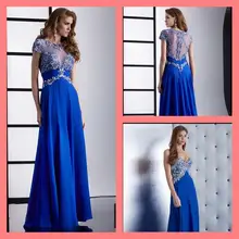 Kurzarm brautkleider 2017 Boot-ausschnitt A-linie röcke Flügelärmeln abend Chiffon Natürliche vestido de fiesta