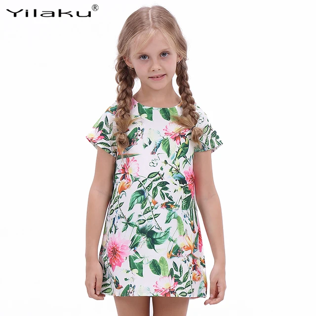 Yilaku Little Girls Casual Dresses Baby Girls Clothes Kids Short Floral ...