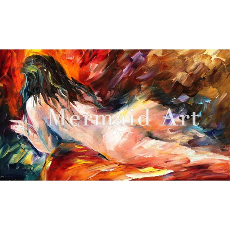 

Hand Painted Oil Painting On Canvas For Abstract Dreams Naked Lady Thick Palette Knife Painting Living Room Decor Artwork Fine