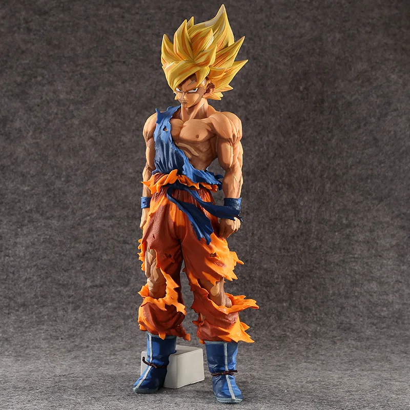 34 см Dragon Ball Z Супер мастер звезды кусок Сон Гоку серый красочный ver. ПВХ фигурка Коллекционная модель игрушки