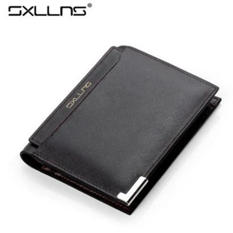 

Man Wallet Brand Sxllns Men Genuine Leather Wallets Men's Cowhide Purse Credit Card Holder Mens Short Wallet Free Shipping