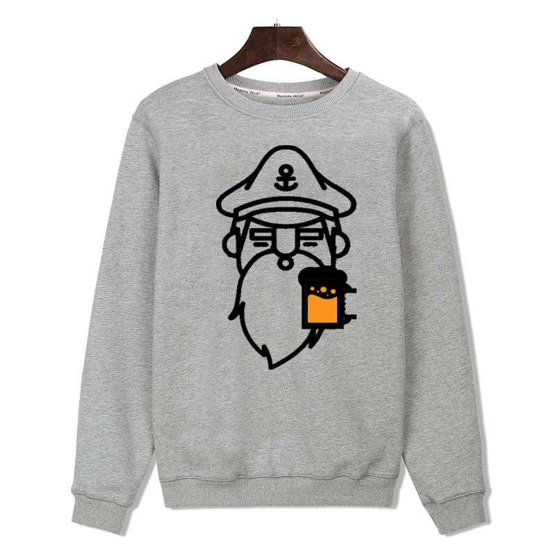Captain with Beer New Hoodies Men Brand Designer Mens ...