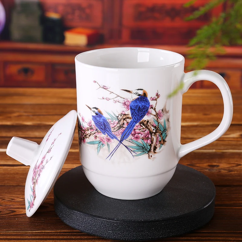 6 PCS Luxury Chinese Style Bone China Porcelain Traditional Style Tea