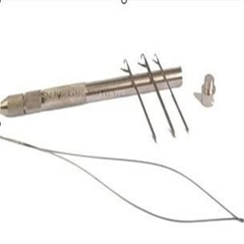 1Pcs Handle Heads Pulling Needle Micro Rings Loop Feather Hair Tools