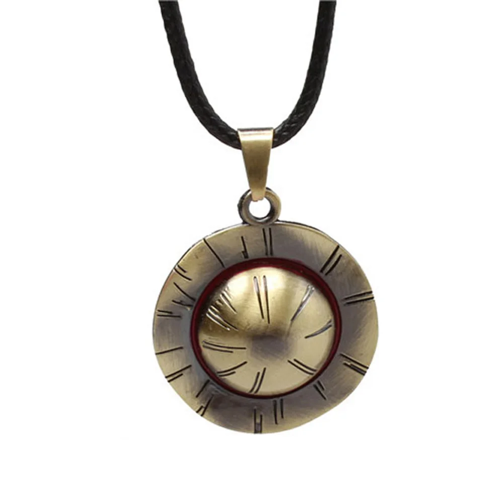 New Fashion Jewelry Anime One Piece Monkey Luffy Straw Hat Necklace