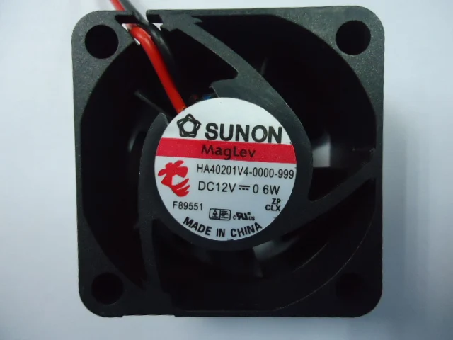 SUNON 4020 40 мм 4 см ha40201v4-0000-999 DC 12 В 0.6 Вт 2 Провода Вентилятор охлаждения ультра-тихий вентилятор