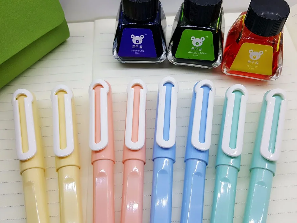 Aliexpress F13 038 05 Tip Students Fountain Pen Lovely F13 038 05 Tip Students Fountain Pen Lovely Color School Office Gifts Pink Yellow Blue Green Clear